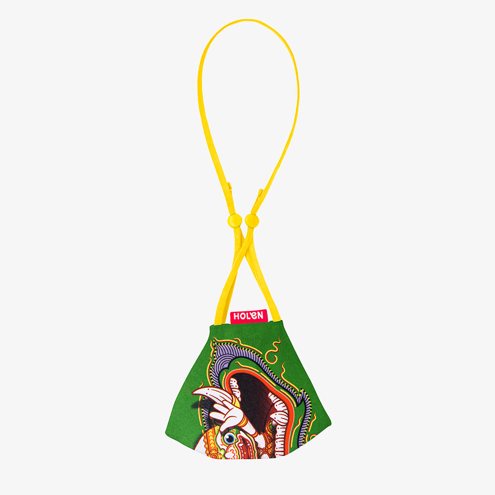 Hello Mask for Kids - Hanuman in giant mouth (หน้ากากผ้าฮัลโหลคิดส์ หนุมานอ้าปากยักษ์) (Size-M) Neck Strap