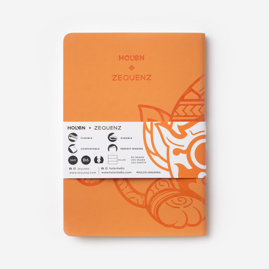 Hanuman Notebook Apricot (สมุดหนุมานลิงจั๊ก สีแอพลิคอต) 🟠 – HOLEN