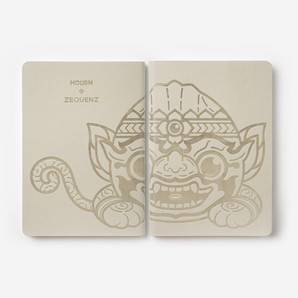 Hanuman Notebook Beige (สมุดหนุมานลิงจั๊ก สีเบจ) ⚪