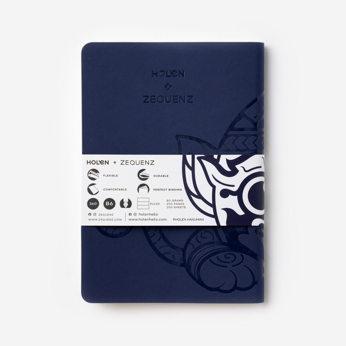 Hanuman Notebook Navy (สมุดหนุมานลิงจั๊ก สีเนวี) 🔵 – HOLEN