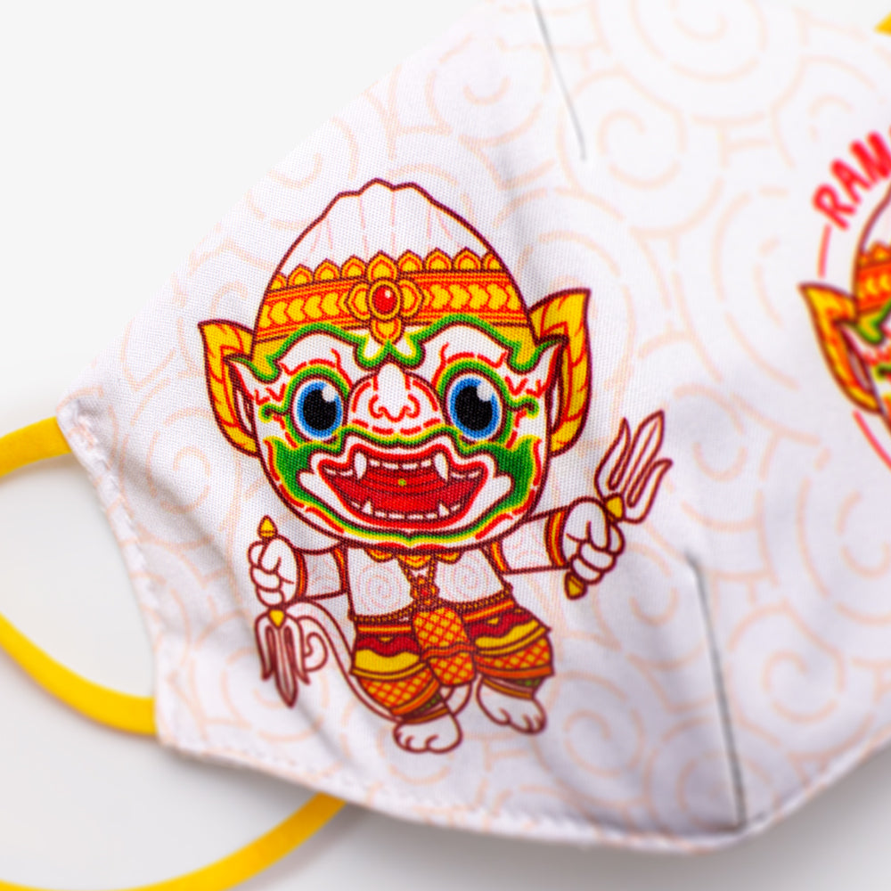Hello Mask for Kids - Ramakien Hanuman (หน้ากากผ้าฮัลโหลคิดส์ รามเกียรติ์หนุมาน) (Size-M)