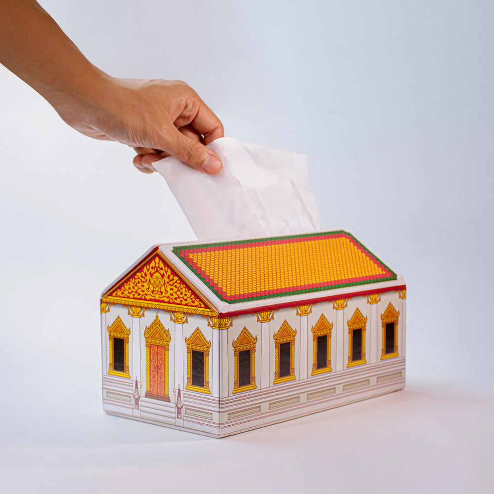 Wat Wa Aram Tissue Box (ชุดกล่องใส่ทิชชู่อาราม 2 กล่อง)