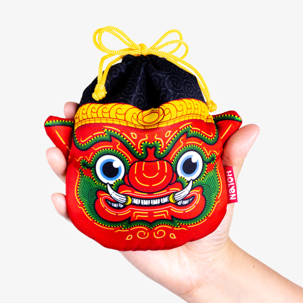 Ramakien Rope Pouch - Rithikasoon Close with Hand