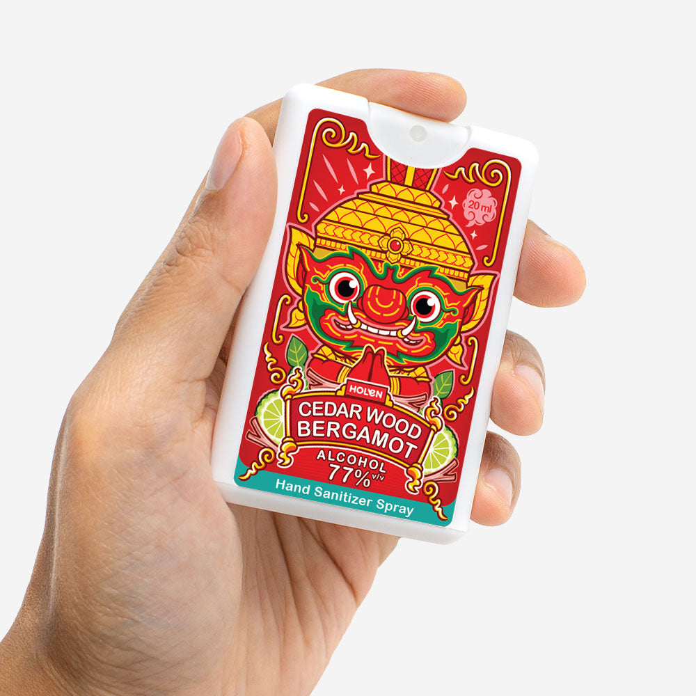 Sanitizer Spray Card - Cedarwood Bergamot (สเปรย์แอลกอฮอล์ กลิ่นไม้ซีดาร์ มะกรูด)