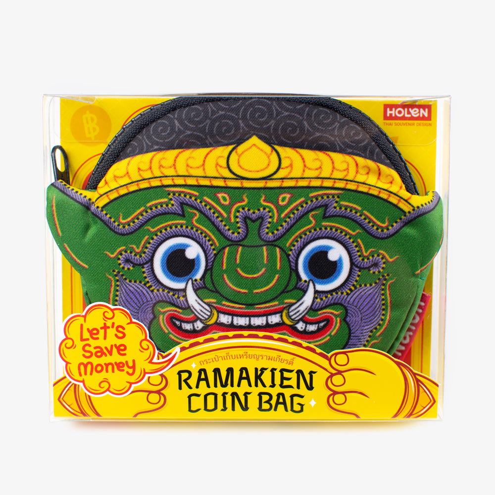 Ramakien Coin Bag - Kumpakan (กระเป๋าใส่เหรียญรามเกียรติ์ กุมภกรรณ) Package