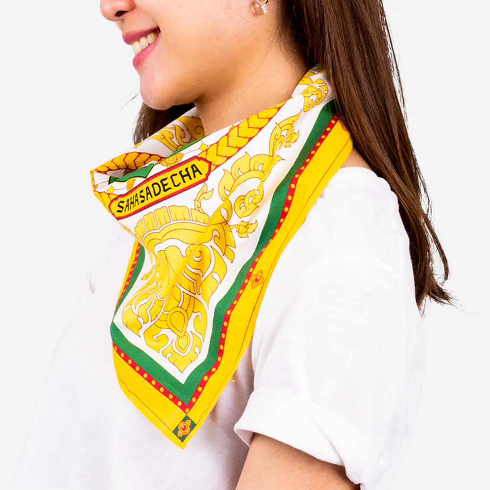 Ramakien Handkerchief Scarf - SAHASADECHA (ผ้าคาดอเนกประสงค์ สหัสเดชะ)