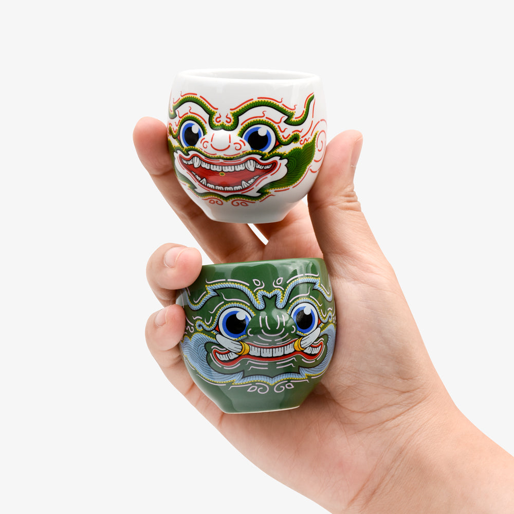 Ramakien Tea Cups - (ถ้วยชารามเกียรติ์ หนุมาน & ทศกัณฐ์)