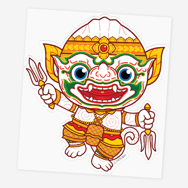 Waterproof Ramakien Sticker - Big Hanuman (สติ๊กเกอร์รามเกียรติ์กันน้ำ หนุมาน ไซส์ใหญ่)